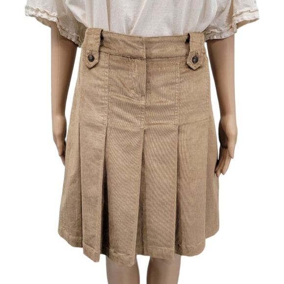 Bcbgirls Audrey Women's Pleated Golden Tan Pleated Skirt size 8 - Picture 1 of 15